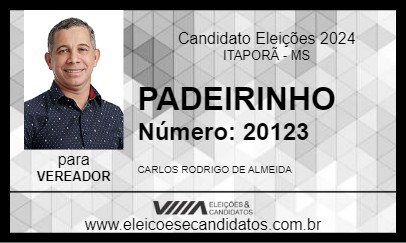 Candidato PADEIRINHO 2024 - ITAPORÃ - Eleições