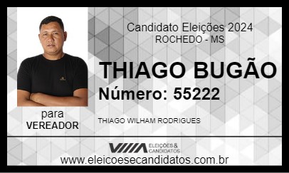 Candidato THIAGO BUGÃO 2024 - ROCHEDO - Eleições