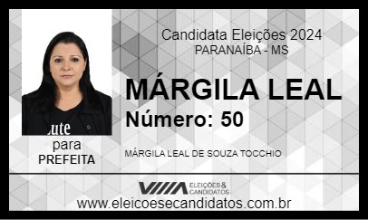 Candidato MÁRGILA LEAL 2024 - PARANAÍBA - Eleições