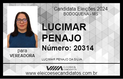 Candidato LUCIMAR PENAJO 2024 - BODOQUENA - Eleições