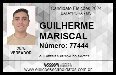 Candidato GUILHERME MARISCAL 2024 - BATAYPORÃ - Eleições