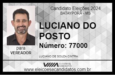 Candidato LUCIANO DO POSTO 2024 - BATAYPORÃ - Eleições