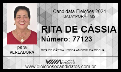 Candidato RITA DE CÁSSIA 2024 - BATAYPORÃ - Eleições