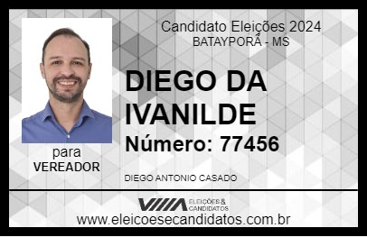 Candidato DIEGO DA IVANILDE 2024 - BATAYPORÃ - Eleições