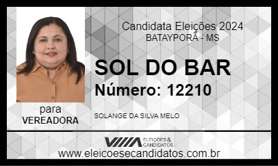 Candidato SOL DO BAR 2024 - BATAYPORÃ - Eleições