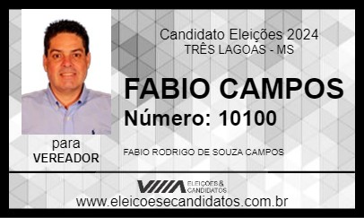 Candidato FABIO CAMPOS 2024 - TRÊS LAGOAS - Eleições