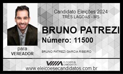 Candidato BRUNO PATREZI 2024 - TRÊS LAGOAS - Eleições