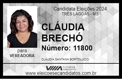 Candidato CLÁUDIA BRECHÓ 2024 - TRÊS LAGOAS - Eleições