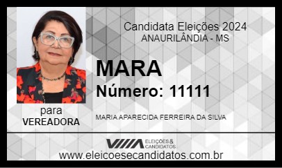 Candidato MARA 2024 - ANAURILÂNDIA - Eleições