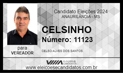 Candidato CELSINHO 2024 - ANAURILÂNDIA - Eleições