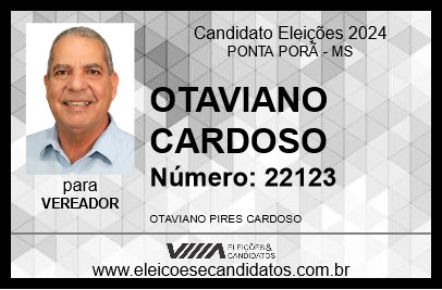 Candidato OTAVIANO CARDOSO 2024 - PONTA PORÃ - Eleições