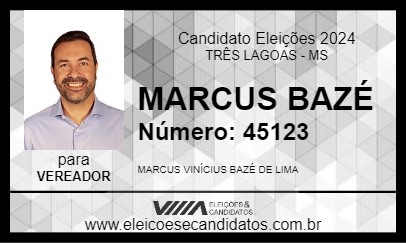 Candidato MARCUS BAZÉ 2024 - TRÊS LAGOAS - Eleições