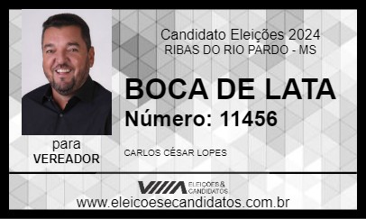 Candidato BOCA DE LATA 2024 - RIBAS DO RIO PARDO - Eleições