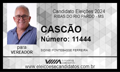 Candidato CASCÃO 2024 - RIBAS DO RIO PARDO - Eleições