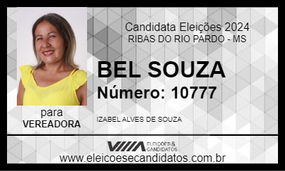 Candidato BEL SOUZA 2024 - RIBAS DO RIO PARDO - Eleições