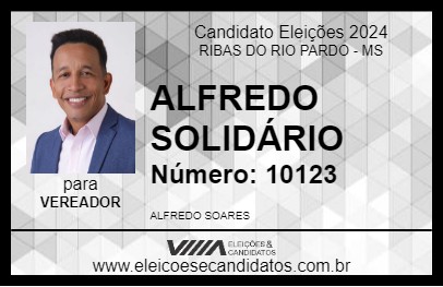 Candidato ALFREDO SOLIDÁRIO 2024 - RIBAS DO RIO PARDO - Eleições