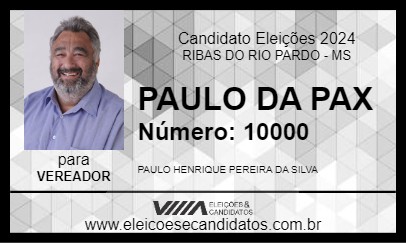 Candidato PAULO DA PAX 2024 - RIBAS DO RIO PARDO - Eleições