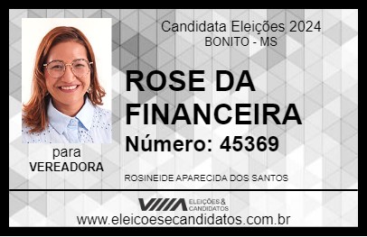 Candidato ROSE DA FINANCEIRA 2024 - BONITO - Eleições