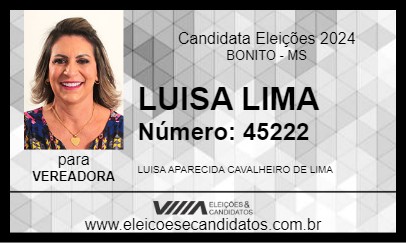 Candidato LUISA LIMA 2024 - BONITO - Eleições