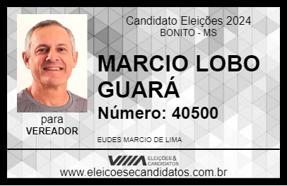 Candidato MARCIO LOBO GUARÁ 2024 - BONITO - Eleições