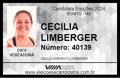 Candidato CECILIA LIMBERGER 2024 - BONITO - Eleições