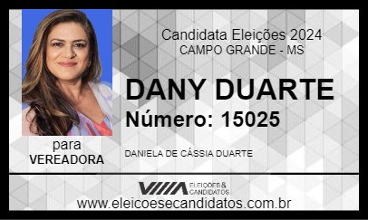 Candidato DANY DUARTE 2024 - CAMPO GRANDE - Eleições