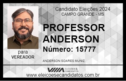 Candidato PROFESSOR ANDERSON 2024 - CAMPO GRANDE - Eleições