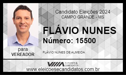 Candidato FLÁVIO NUNES 2024 - CAMPO GRANDE - Eleições