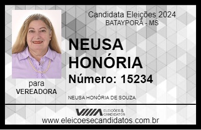 Candidato NEUSA HONÓRIA 2024 - BATAYPORÃ - Eleições