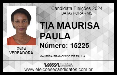 Candidato TIA MAURISA PAULA 2024 - BATAYPORÃ - Eleições