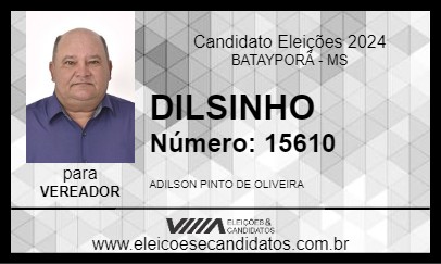 Candidato DILSINHO 2024 - BATAYPORÃ - Eleições