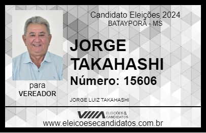 Candidato JORGE  TAKAHASHI 2024 - BATAYPORÃ - Eleições