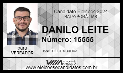 Candidato DANILO LEITE 2024 - BATAYPORÃ - Eleições