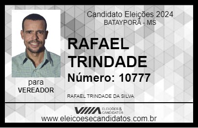 Candidato RAFAEL TRINDADE 2024 - BATAYPORÃ - Eleições