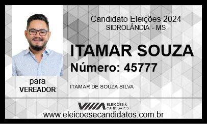 Candidato ITAMAR SOUZA 2024 - SIDROLÂNDIA - Eleições