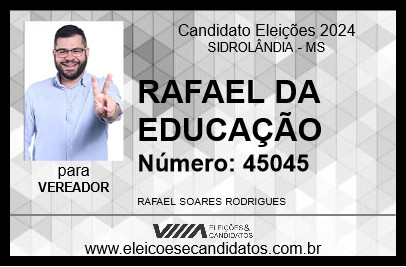 Candidato RAFAEL DA EDUCAÇÃO 2024 - SIDROLÂNDIA - Eleições