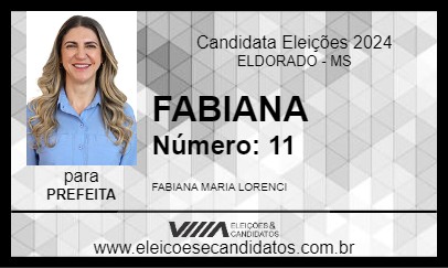 Candidato FABIANA 2024 - ELDORADO - Eleições