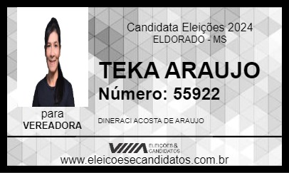 Candidato TEKA ARAUJO 2024 - ELDORADO - Eleições