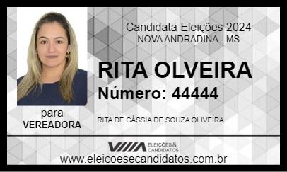 Candidato RITA OLIVEIRA 2024 - NOVA ANDRADINA - Eleições