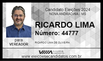 Candidato RICARDO LIMA 2024 - NOVA ANDRADINA - Eleições