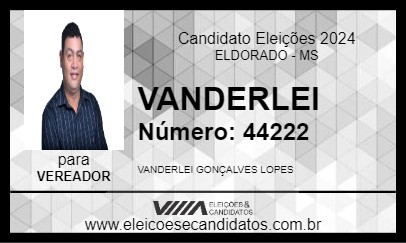 Candidato VANDERLEI 2024 - ELDORADO - Eleições