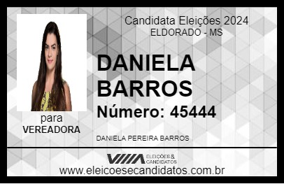 Candidato DANIELA BARROS 2024 - ELDORADO - Eleições