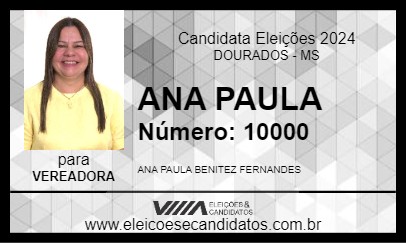 Candidato ANA PAULA 2024 - DOURADOS - Eleições