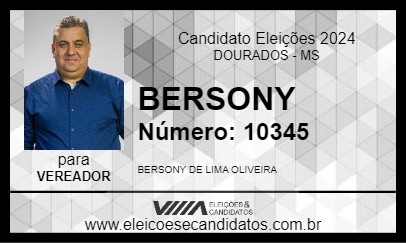 Candidato BERSONY 2024 - DOURADOS - Eleições