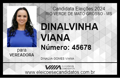 Candidato DINALVINHA VIANA 2024 - RIO VERDE DE MATO GROSSO - Eleições