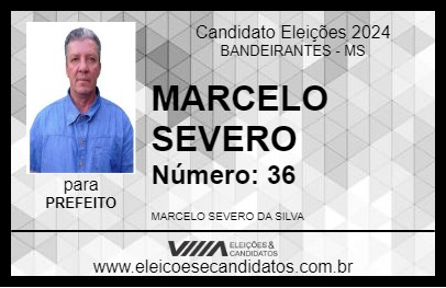 Candidato MARCELO SEVERO 2024 - BANDEIRANTES - Eleições