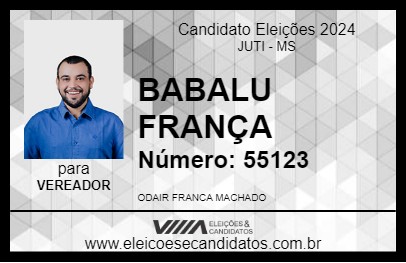 Candidato BABALU FRANÇA 2024 - JUTI - Eleições