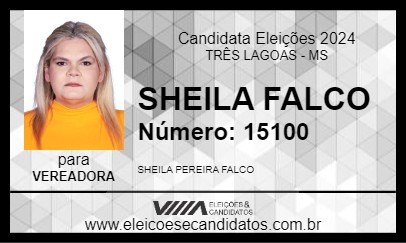 Candidato SHEILA FALCO 2024 - TRÊS LAGOAS - Eleições