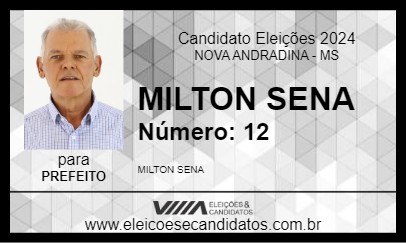 Candidato MILTON SENA 2024 - NOVA ANDRADINA - Eleições