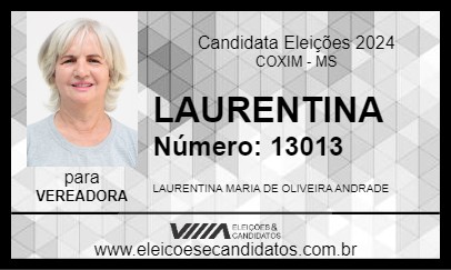 Candidato LAURENTINA 2024 - COXIM - Eleições